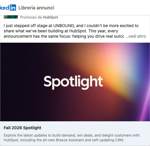 LinkedIn thought leader ad from Yamini Rangan, CEO at HubSpot, promoted by HubSpot